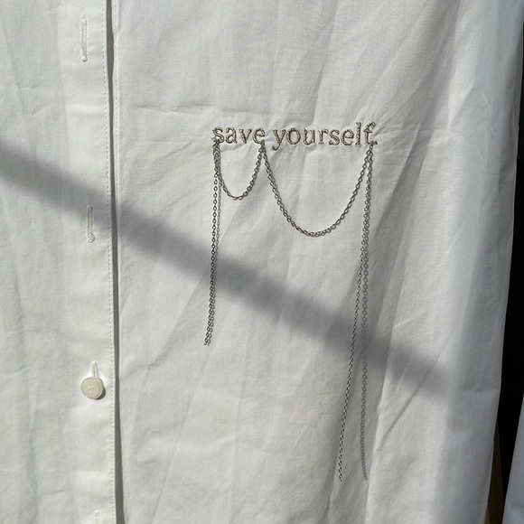 HYEIN SEO WHITE EMBROIDERED SHIRT - Picture 5 of 9